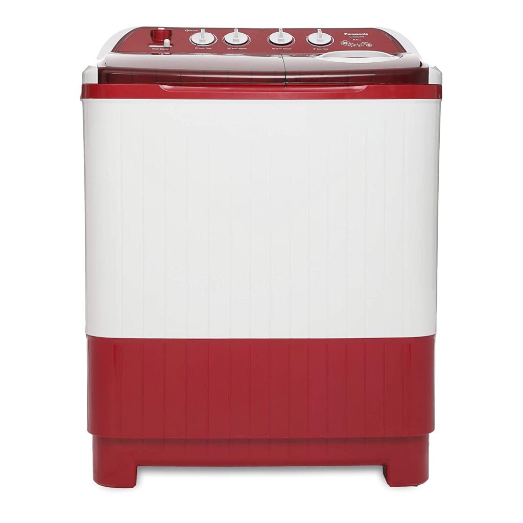 Panasonic 6.5 Kg Semi-Automatic Top Loading Washing Machine (NA-W65B3RRB, Red)