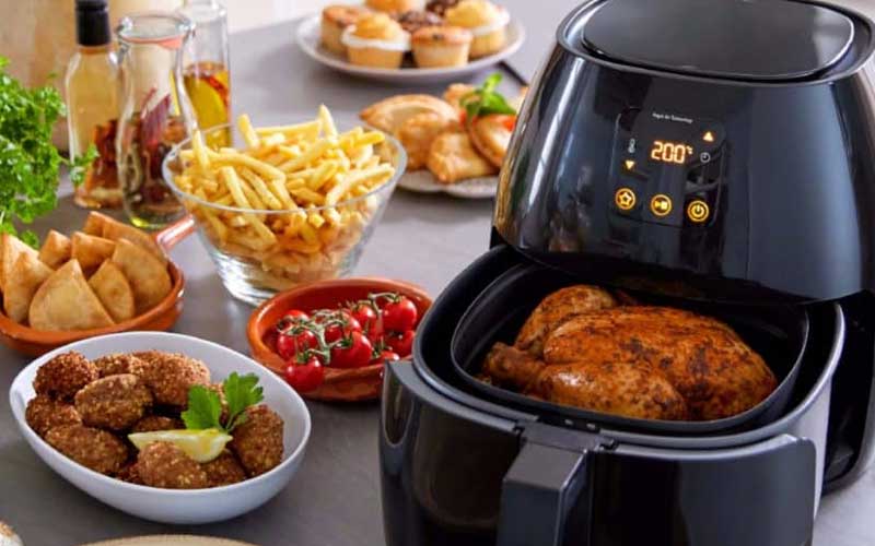 iBELL AF23B 2.3 Litre 1200W Crispy Air Fryer with Smart Rapid Air Technology,Timer Function & Fully Adjustable Temperature Control(Black)